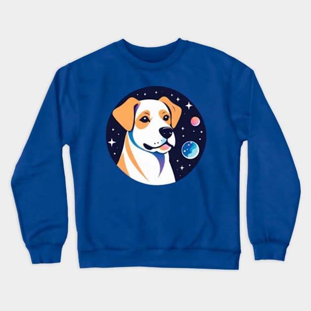 Galaxy Dog Crewneck Sweatshirt by VRMonkeyz